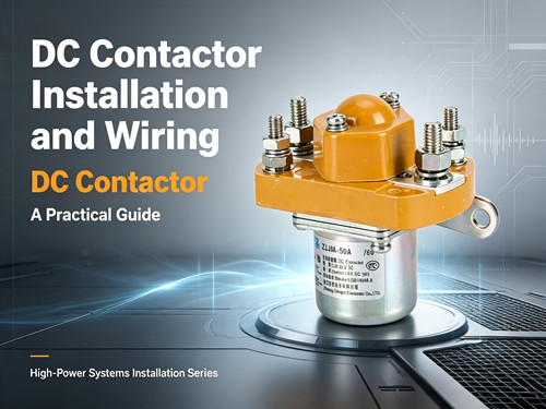 DC contactor secure mounting installation, flat mounting surface with proper clearance for heat dissipation