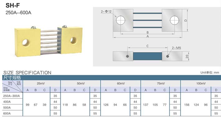 shunt sh f 250a 600a china