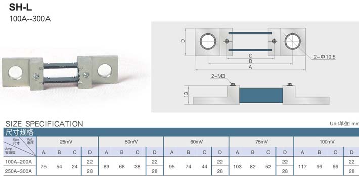 shunt sh l 100a 300a china