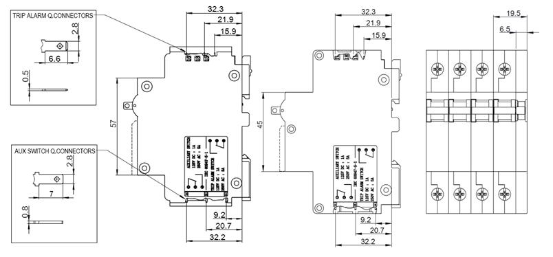 bd circuit breaker for equipment Dimensions and wiring method for sale