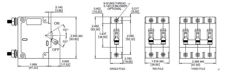 bc circuit breaker for equipment Dimensions and wiring method manufacturer